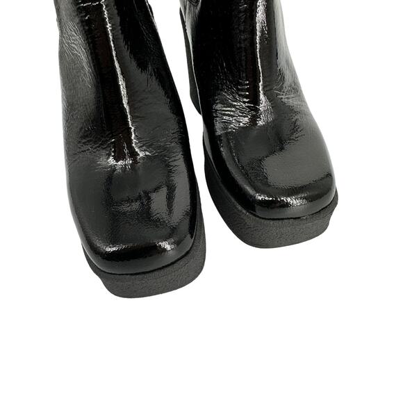 Intentionally Blank Celeste Leather Bossy Platform Chelsea Boots Black Size 36 - Picture 7 of 9